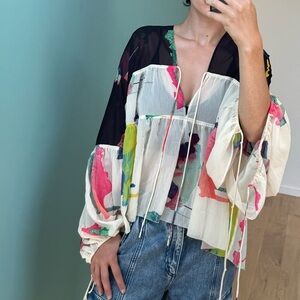 H&M Studio S/S 2020 Painted Blouse